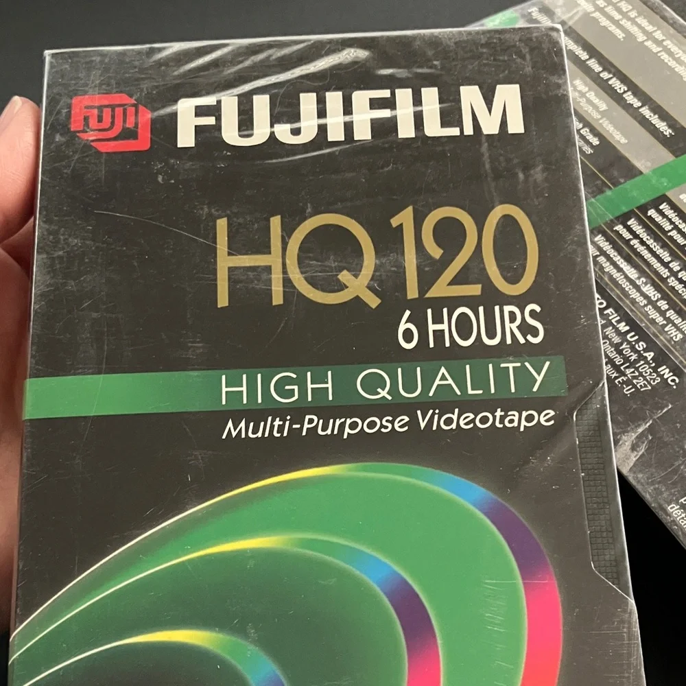 NEW Fujifilm VHS Video Cassette Tapes 2 Sealed Multi-Purpose HQ120